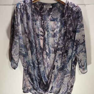 Jennifer Lopez Snake Skin Print Blouse Coverup 1X